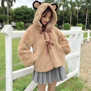 Bow Hooded Coat