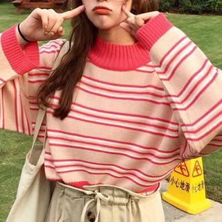 Striped Sweater Red Stripe - Beige - One Size