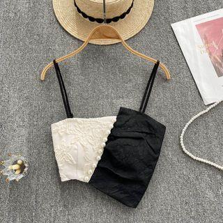 Two-tone Irregular Cropped Camisole Top