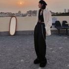 Halter-neck Drawstring Camisole Top / Shirt / Wide Leg Pants