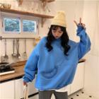 Mock-two Loose-fit Sweatshirt / Striped Pants