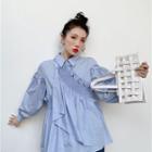 Shirred Asymmetrical Shirt