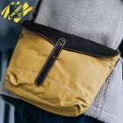 Two-tone Colorblock Stitched Crossbody Bag