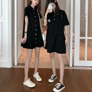 Short-sleeve Polo Dress / Pleated Dress