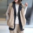Mock Two-piece Zip-up Fleece Vest