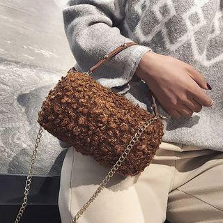 Furry Mini Barrel Bag