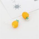 925 Sterling Silver Pineapple Stud Earring As Shown In Figure - One Size