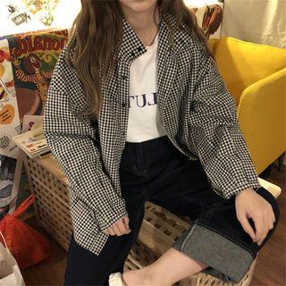 Plaid Shirt Gingham - Black & White - One Size