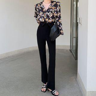 Printed Shirt / Straight Leg Pants