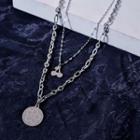 Flower Pendant Stainless Steel Necklace / Cherry Pendant Stainless Steel Necklace / Set