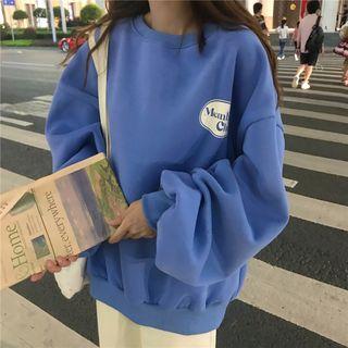 Letter Print Long Sleeve Pullover