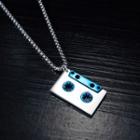 Cassette Pendant Stainless Steel Necklace