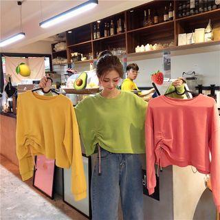 Drawstring Cropped Pullover
