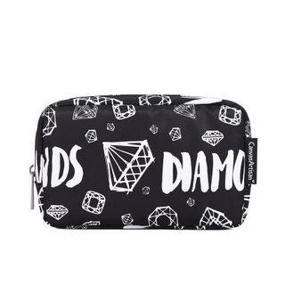Diamond Print Accessories Pouch Black & White - One Size