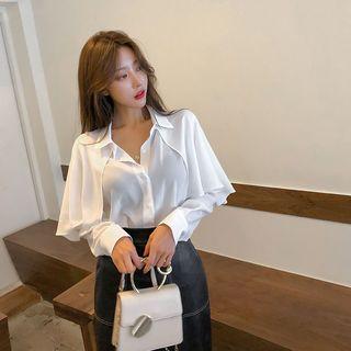 Capelet Plain Crepe Shirt