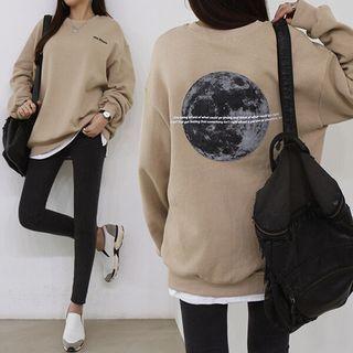 Letter Moon-printed Sweatshirt