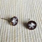 Resin Little Snowflake Earrings (brown) One Size
