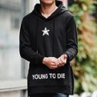 Star Printed Hooded Pullover