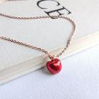 925 Sterling Silver Apple Pendant Necklace