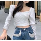 Long-sleeve Midi A-line Dress / Top
