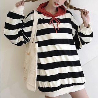 Couple Matching Striped Oversized Hoodie