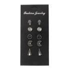 Metal Earring Set 5 Pairs - As Shown In Figure - One Size