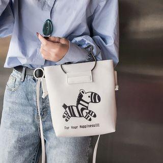 Cat-handle Printed Satchel