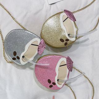 Glitters Coconut Shape Shoulder Bag