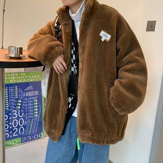 Long Sleeve Fleece Applique Jacket