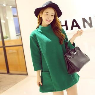 Long-sleeve Mock-neck Dress