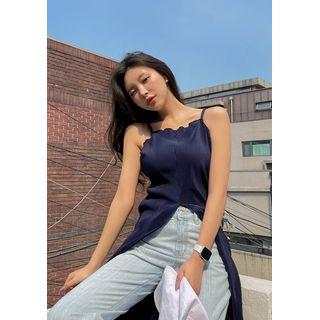 Slit-front Strapp Dress