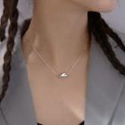 Twisted Bar Pendant Sterling Silver Choker Silver - One Size