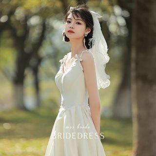 Sheer Wedding Veil White - One Size