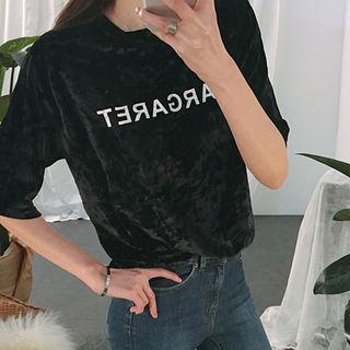 Margaret Printed Velvet T-shirt