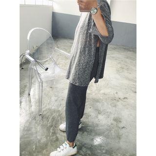 3/4-sleeve Slit T-shirt