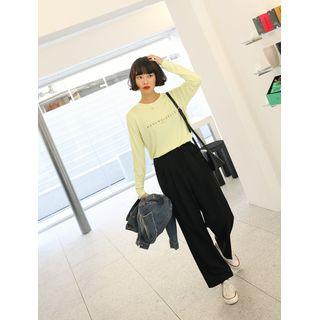 Plus Size Tie-side Wide-leg Dress Pants