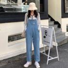 High-waist Cargo Straight Cut Jumpsuit