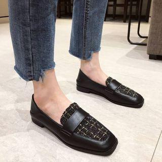 Tweed Panel Loafers
