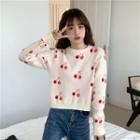 Cropped Knit Sweater As Shown In Figure - One Size