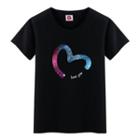 Short-sleeve Heart Printed T-shirt