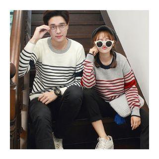 Couple Matching Striped Sweater