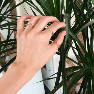 Stacking Ring Set Of 7 (swirl / Cross / Band) Gold - One Size