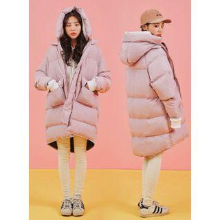 Hood Zip-up Thick Padded Coat