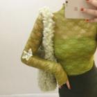Long-sleeve Lace Top / Plain Camisole Top