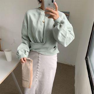 Tie Waist Pullover Green - One Size