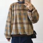 Plaid Pullover Plaid - Coffee - One Size
