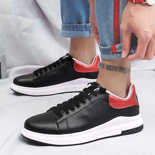 Bee Embroidered Lace-up Sneakers