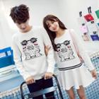 Couple Matching Printed Sweatshirt / A-line Dress