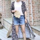 Two-way Floral Robe Cardigan