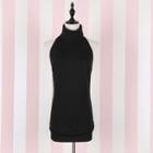 Plain Open Back Knit Tank Top